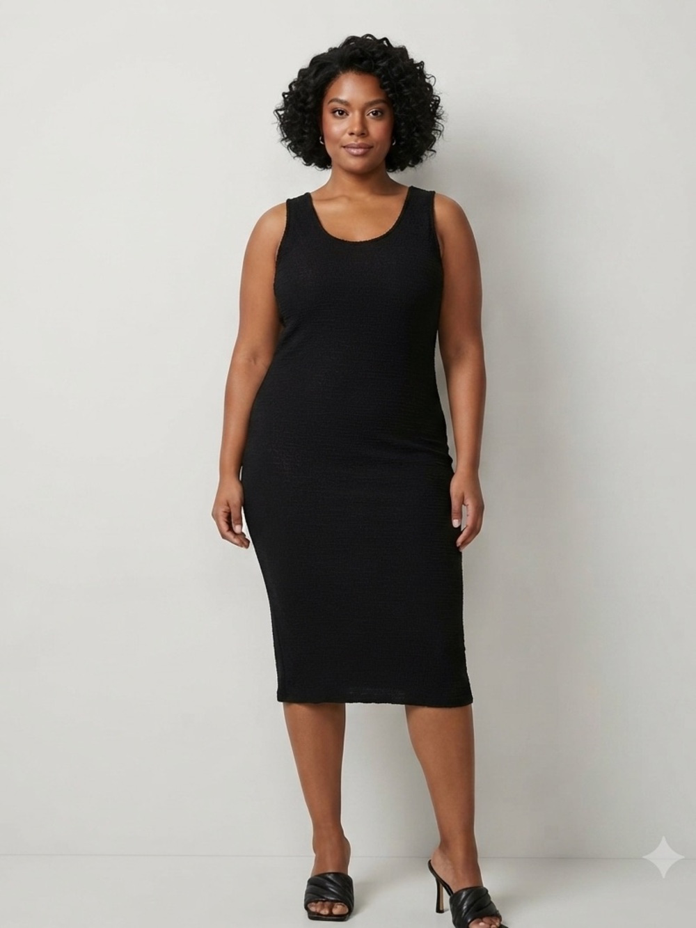 Bold Elements Womens Plus Sleeveless Bodycon Dress